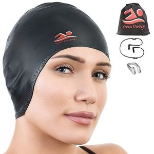 Premium Silicone Swim Cap for Women Men Youth Kids